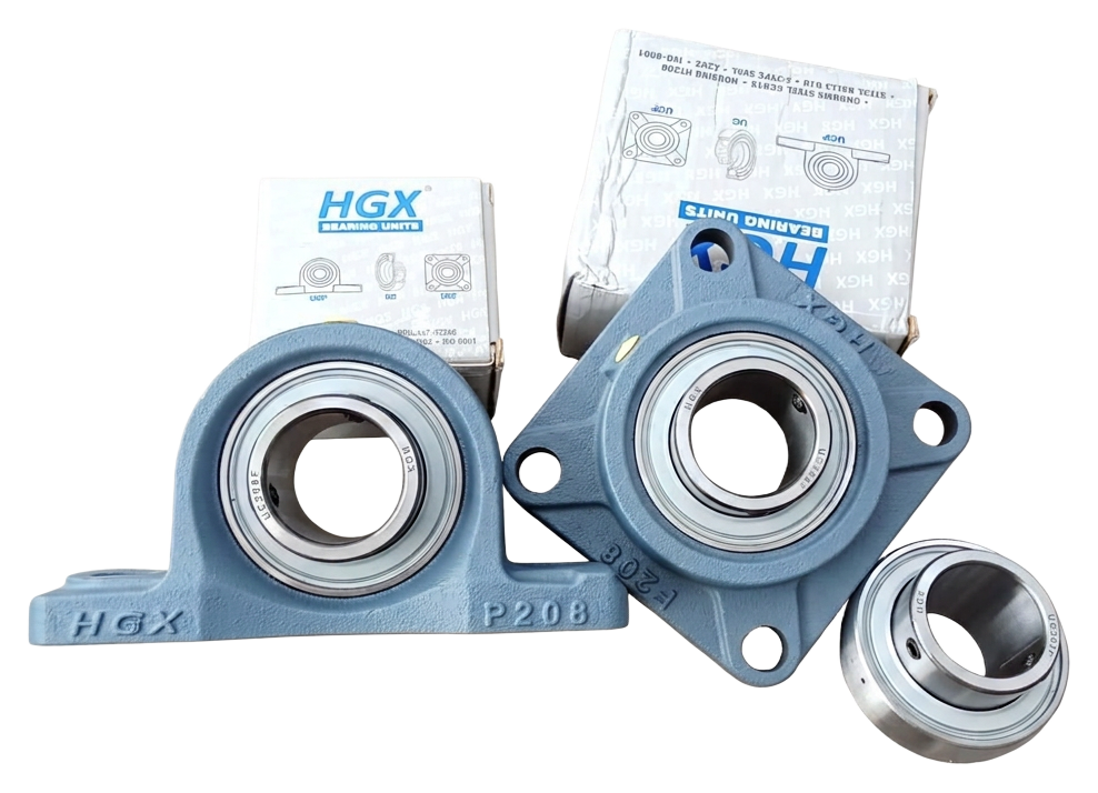 HGX P208 pillow block, F208 flange bearing unit and UC208 insert bearing